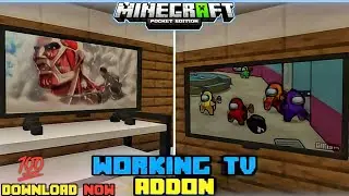 Working TV addon for Minecraft pocket edition (in hindi) 💯🤯🤯 Download Now