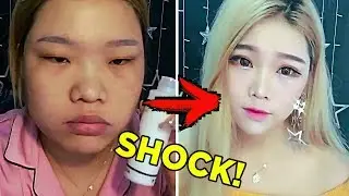 SHOCKING TRANSFORMATION OF ASIAN😱💥. Viral ASIAN MAKEUP BEFORE and AFTER. THE POWER OF MAKEUP.