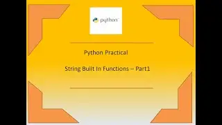 PP_8 : BUILT IN FUNCTIONS IN STRINGS