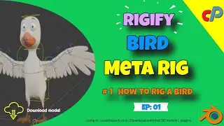 How To Rig  A  Bird In Blender | Step by Step Using Rigify Bird (Meta Rig) | Blender addon 2.83 |