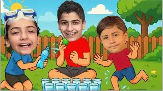 تحدي اسرع واحد يدخل الكرة بالكأس:) ريان مش متحمس للفوز😅