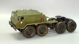 Модель от AVD МАЗ 537 с п/п ЧМЗАП 5247Г. Сборка и покраска тягача.