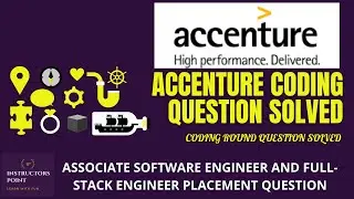 Accenture Coding Question | Associate Software Engineer | Cocubes | Programming Question Solved.