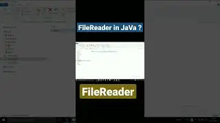 What is FileReader in Java ?