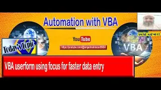 VBA userform using focus for faster data entry