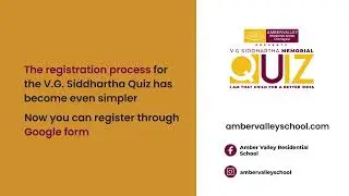 You can now register on both the Amber Valley website as well as through the Google form | VGS QUIZ