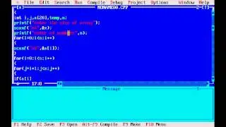 C Program for Bubble sort