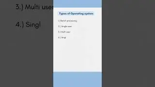 Types of Operating System | Computer Fundamentals |