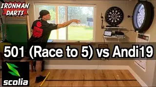 501 vs Andi19 on Ironman Darts featuring Scolia Home System