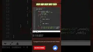 C program to print sum of even and odd numbers // C programming // C tutorials