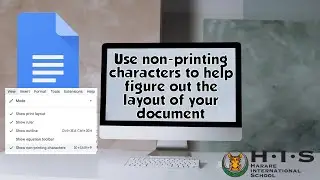 Google Docs - Non-printing characters