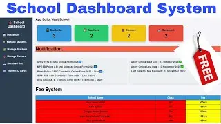 How Make A School Dashboard Managament System Google Sheet & App Script Use 
