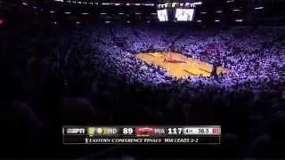 Heat fans singing "na na na hey hey goodbye" to the Pacers