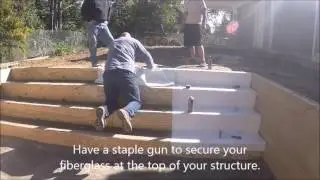 API Laying Fiberglass over Stairs
