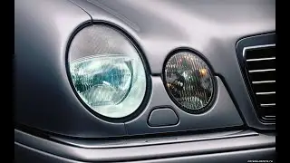 Ремонт и восстановление фар Mercedes 210 .