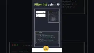 Filter list using JS 📌 