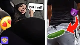 CUCUMBER PRANK MONKEY APP😍💦…*SHE FLASHED ME*😳