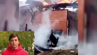 В поселке Хрустальная крупный пожар