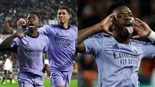 Valencia vs Real Madrid | Vinicius & Jude Bellingham celebration right in front of Valencia fans