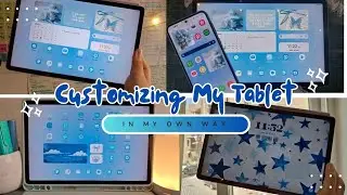 ✨️Customizing My Tab✨️| Samsung Galaxy S9 Fe | Blue Theme💙| +Using GOOD LOCK!! 🪻☁️@Asethetic@asmr
