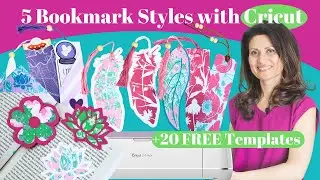 5 Cute Bookmarks with Cricut | How to make Easy Bookmarks [FREE TEMPLATE]