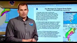 Afternoon Update on Tropical Storm Debby from the NHC in Miami, FL (August 5, 2024)