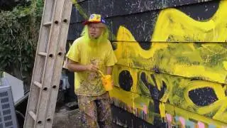Ramen Kazama Rama Open Street 2016 Live art by Peelander Yellow