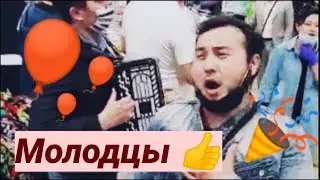 Казахстанцы в День Победы спели в супермаркете. Город Актобе