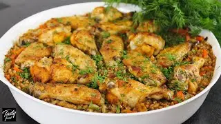 Гречка По-Купечески с Крылышками в Духовке! То что нужно для семейного ужина!