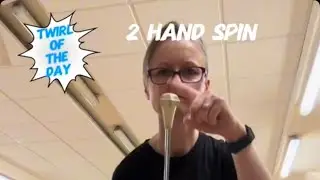 Baton twirling tutorial - 2 hand spin 