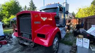 July 21, 2023 ремонт и ещё раз ремонт Kenworth W900L & Peterbilt 389 Caterpillar C15 & 3406E Cat￼