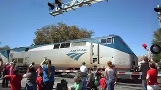 Amtrak Train Separates Strawberry Parade In Half