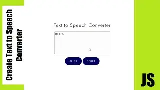 Create Text to Speech Converter Using JavaScript @BK Tutorial