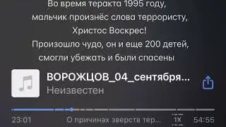 «Христос воскрес» эти Слова спасли во время теракта 200 детей