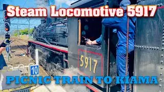 Steam Locomotive 5917 - Picnic Train to Kiama + V Set Testing, 11th December 2022