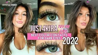 THE BEST COLORED CONTACTS FOR DARK EYES JUST4KIRA // REVIEW