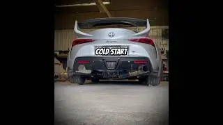 Cold start Supra with RK Titanium passenger single exit exhaust.