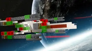 I recreated the X-wing in Minecraft (1.8 Star wars creation)