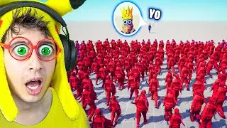 👑 1 REY vs 1.000 NINJAS ⚔️! (Batalla de Colores TROLL 😂) - Totally Accurate Battle Simulator TEKENDO