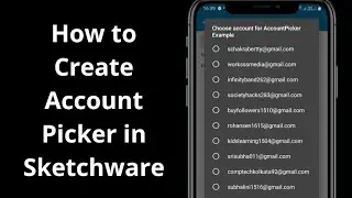 Create Account Picker in Sketchware || How to Create Account Picker in Sketchware using Firebase ||