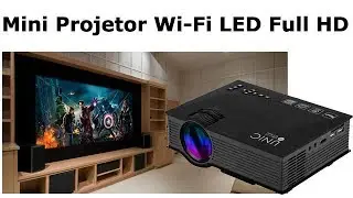 Mini Projetor Led UNIC UC46 Wifi 1200 Lumens HDMI