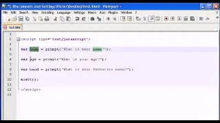 JavaScript Using Prompts