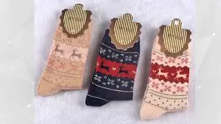 Носки с оленями женские очень теплые и красивые!Теплые женские носки купить