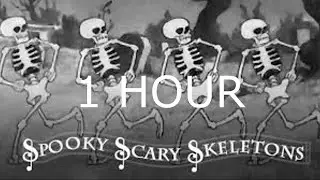 Spooky Scary Skeletons (1 HOUR VERSION) WITH CLOCKING THE TIME!