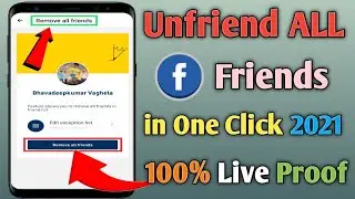 How To Unfriend All Facebook Friends in One Click 2021 || Delete & Remove All Facebook People 2022