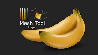 Banana tutorial in Adobe Illustrator for Beginners using gradient mesh Tool