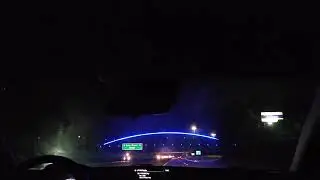 Amazing glowing blue bridge on NC-147
