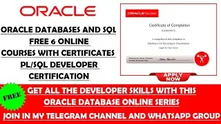 Oracle Databases and SQL Free Online Courses with Certificates | PL/SQL Developer Certification