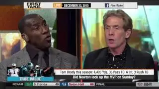 Who Is the NFL MVP:  Tom Brady or Cam Newton?  -  ESPN First Take