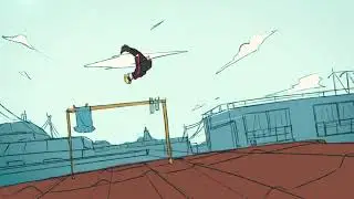 Boruto parkour practice with color